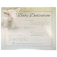 Premium Customized Baby Dedictation Certificate with Baby Lamb (8 1/2 x 11) - U2798 Baby Dedication w/Lamb