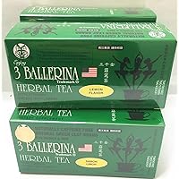 3 Ballerina Tea Dieters Drink Extra Strength 18Bags Orange & LEMON Flavor 3 boxes (LEMON)