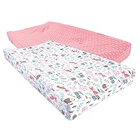 Hudson Baby Unisex Baby Cotton Changing Pad Cover, Woodland Fox, One Size