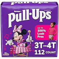 Pull-Ups Girls' Potty Training Pants, 3T-4T (32-40 lbs), 112 Count (4 Packs of 28), Packaging May Vary