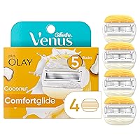 ComfortGlide Womens Razor Blade Refills, 4 Count, Infused with Olay Coconut Scent