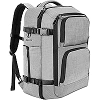 Dinictis 40L Travel Backpack Carry on Flight Approved, Backpack Suitcase for Travel, Personal Item Travel Bag fits 17 inch Laptop- Grey