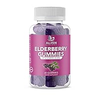 Align Organics Elderberry Gummies- Sambucus Nigra with Zinc and Vitamin C- Gluten Free and Vegan- Immune Support-Relief from Cold and Allergies-Antioxidant Support- 60 Gummies