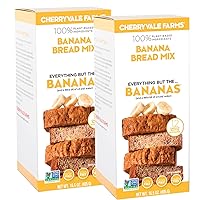 Cherryvale Farms, Banana Bread Baking Mix, Everything But The Bananas, Add Fresh Produce, Tastes Homemade, Non-GMO, Vegan, 100% Plant-Based, 16.5 oz (pack of 2)