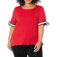 Tommy Hilfiger Women's Plus Casual Elevated T-Shirt