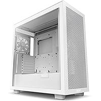 H7 Flow - CM-H71FW-01 - ATX Mid Tower PC Gaming Case - Front I/O USB Type-C Port - Quick-Release Tempered Glass Side Panel - White