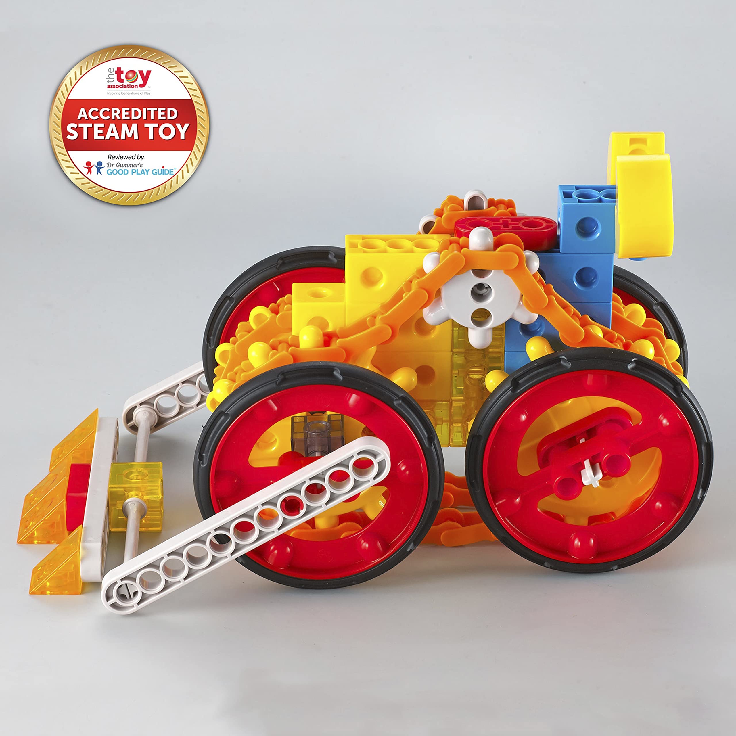 edxeducation My Gears Machine Set - 181 Pieces - 8+ Activities - Gears Toys for Kids - Build Rotating, Moving Models - Building Toys for Kids Ages 4-8