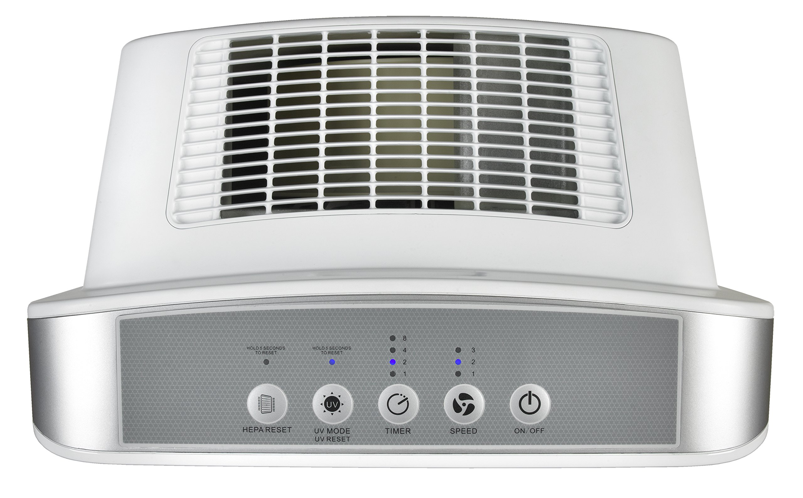 Germ Guardian AC5900WCA 21” 4-in-1 True HEPA Filter Air Purifier for Home, Large Rooms, UV-C Sanitizer, Filters Allergies, Smoke, Dust, Pet Dander, & Odors, 3-Yr Wty, GermGuardian, White