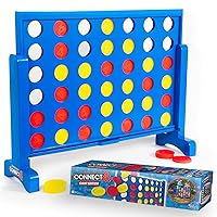 Giant Connect 4: Hasbro's Original Connect4 Game Super-Sized - 31.5 inch Wooden Official Four in a Row Board Game - Indoor or Outdoor Connect4 Fun for Adults and Family