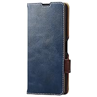 Elecom PM-X232PLFYNV Flip Case for Xperia 10 V [SO-52D/SOG11], Leather, Magnetic Closure, Card Pockets, Call While Closed, Stand Function, Strap Hole, Navy