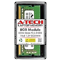 A-Tech 8GB RAM Replacement for CT8G4SFS8266 | DDR4 2666MHz PC4-21300 (PC4-2666V) CL19 SODIMM 1Rx8 1.2V Non-ECC SO-DIMM 260-Pin Laptop, Notebook Memory Module