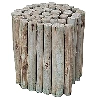 Backyard X-Scapes Natural Eucalyptus Wood Solid Log for Garden Border Edging Landscaping Borders Lawn 72 in L x 12 in H x 1.25 in D