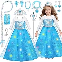 Frozen Princess Dress Up Costume With Accessories For Little Girls 3-10 Years, Girls Birthday Christmas Dress