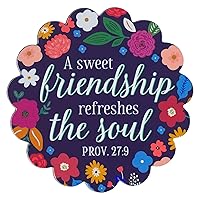 Christian Art Gifts Decorative Inspirational Refrigerator Magnet for Women & Girls: Sweet Friendship