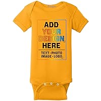 TEEAMORE Custom Bodysuits for Baby Personalized Bodysuit Design Your Own Add Your Text Image