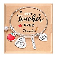 UNGENT THEM Teacher Appreciation Gifts, Teacher Bracelets for Women, Graduation Thank You Gifts for Teacher