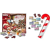 Man Crates Jerky Advent Calendar & Jerky Cane Bundle - 25 Delicious Bites of Beef Jerky, Flavors Like Orange Habanero, Rootbeer and More - 8 Merry, Marinated Jerky Bites