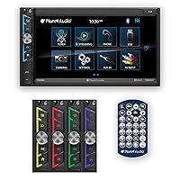 Planet Audio P695MB Multimedia Car Stereo - A-Link (Screen Mirroring), Bluetooth Audio and Calling, 6.95 Inch LCD Touchscreen, Double Din, USB, Micro SD, Aux Input, AM/FM Radio Receiver, No CD/DVD