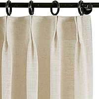 ChadMade Custom Curtain Drapery Polyester Linen Curtain, for Traverse Rod and Rod, Living Room Curtain Dining Room Curtain, Tallis Collection