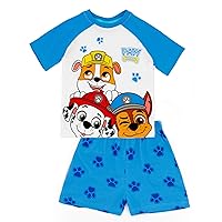 Paw Patrol Boys Pyjama Set | Kids T-Shirt & Shorts PJs Loungewear | Chase Rubble Marshall Pajama Nightwear Gift for Children