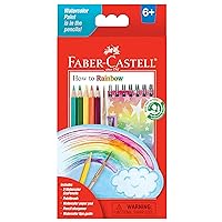 Faber-Castell How to Rainbow Watercolor Pencils Set - Kids Painting Kits, Art Kit for Kids 6-8+