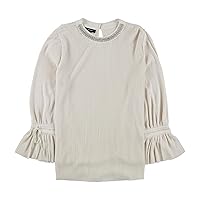 Alfani Womens Embellished Collar Pullover Blouse