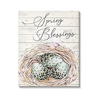 Spring Blessings Bird Nest Nature Canvas Wall Art, Design by ND Art