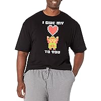 Nintendo Big & Tall Give My Pixel Heart Men's Tops Short Sleeve Tee Shirt