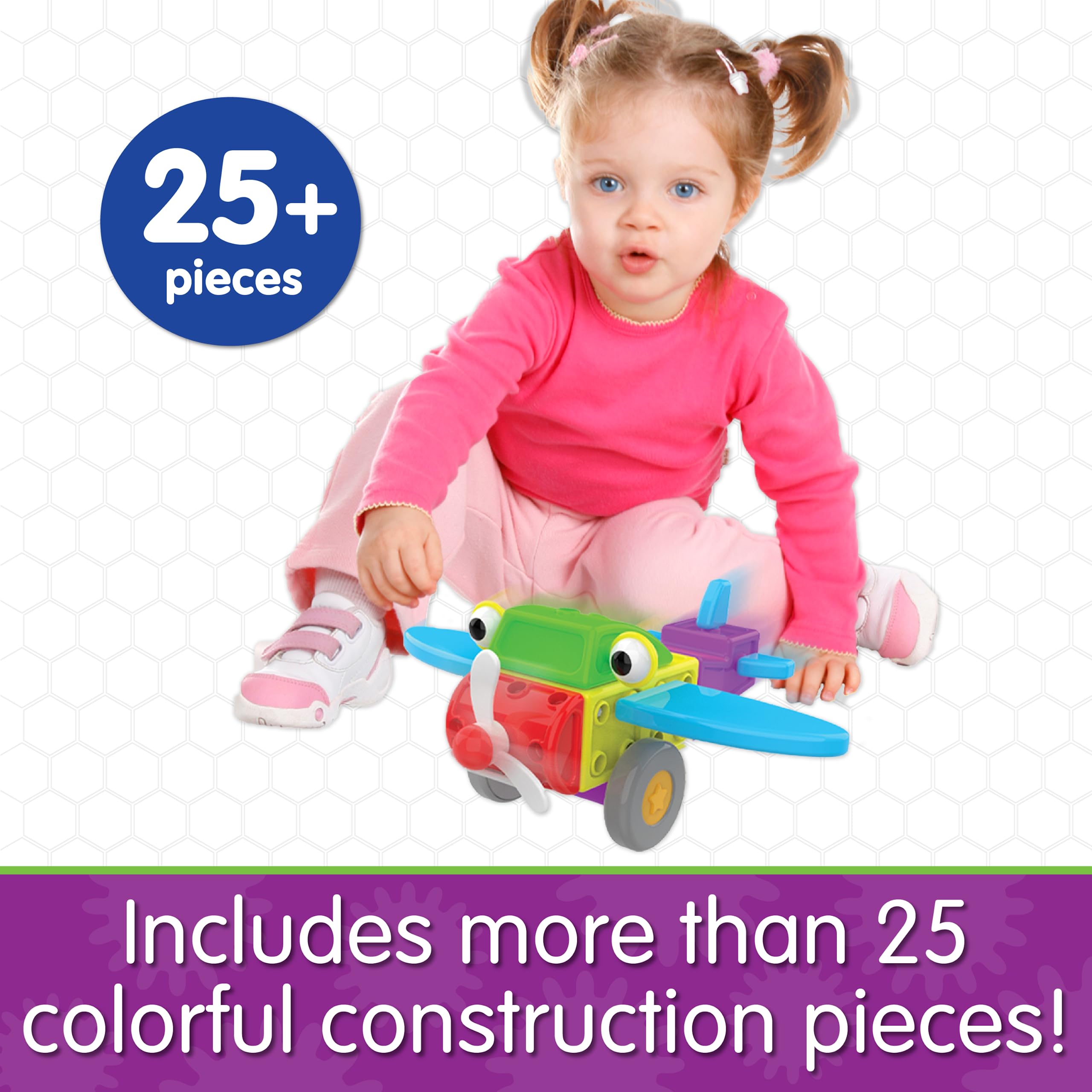The Learning Journey: Techno Kids 4-in-1 On The Go - STEM Construction Set - Toy Interlocking Gear Sets for Children Ages 3 Years and Up - Award Winning Toys