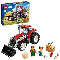 LEGO 60287 City Large Tractor Vehicles, Toy Farm, Mini Farmer Figure, Gift 5 Year Old, Birthday or School Detail