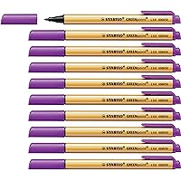 STABILO Felt Tip Sign Pen GREENpoint - Box of 10 - Lilac
