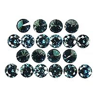 Natural Loose Diamond Cut Round Shape Blue Color SI1 Clarity 1.90 MM to 2.10 MM 10 Pcs Lot Q149-8