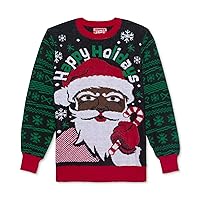Tommy Hilfiger Jem Mens Holiday Knit Sweater, Black, Small