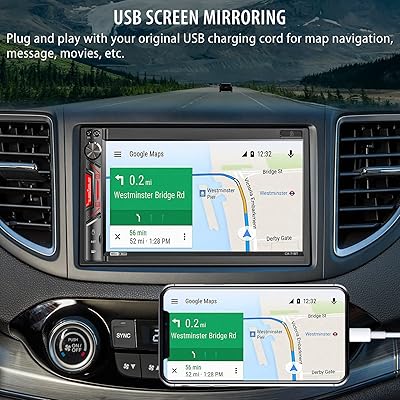 Double Din Car Stereo Receiver: 7 Inch HD Touchscreen Car Audio with  Bluetooth – LCD Capacitive Monitor | Mirrorlink | Live Rearview Camera 