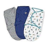 SwaddleMe by Ingenuity Original Swaddle, Size Large, For Ages 3-6 Months, 14-18 Pounds, Up to 30 Inches Long, 3-Pack Baby Swaddle Blanket Wrap