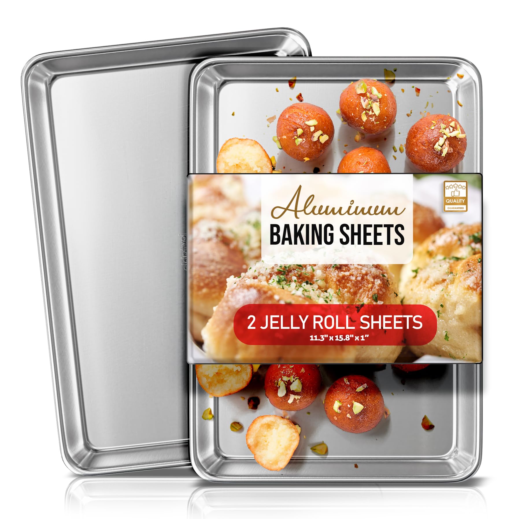Eatex Aluminum Baking Sheet Set, 2 Pack Cookie Sheet Set, 10