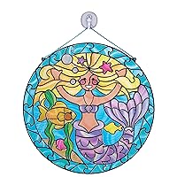 Melissa & Doug Stained Glass Made Easy Activity Kit: Mermaids - 140+ Stickers - Kids Sticker Stained Glass Craft Kit; Mermaid Crafts For Kids Ages 5+