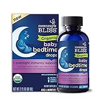 Mommy's Bliss Organic Baby Bedtime Drops + Overnight Immunity Support, Promotes Restful Night, Melatonin Free, Age 4 Month+, 2 Fl Oz