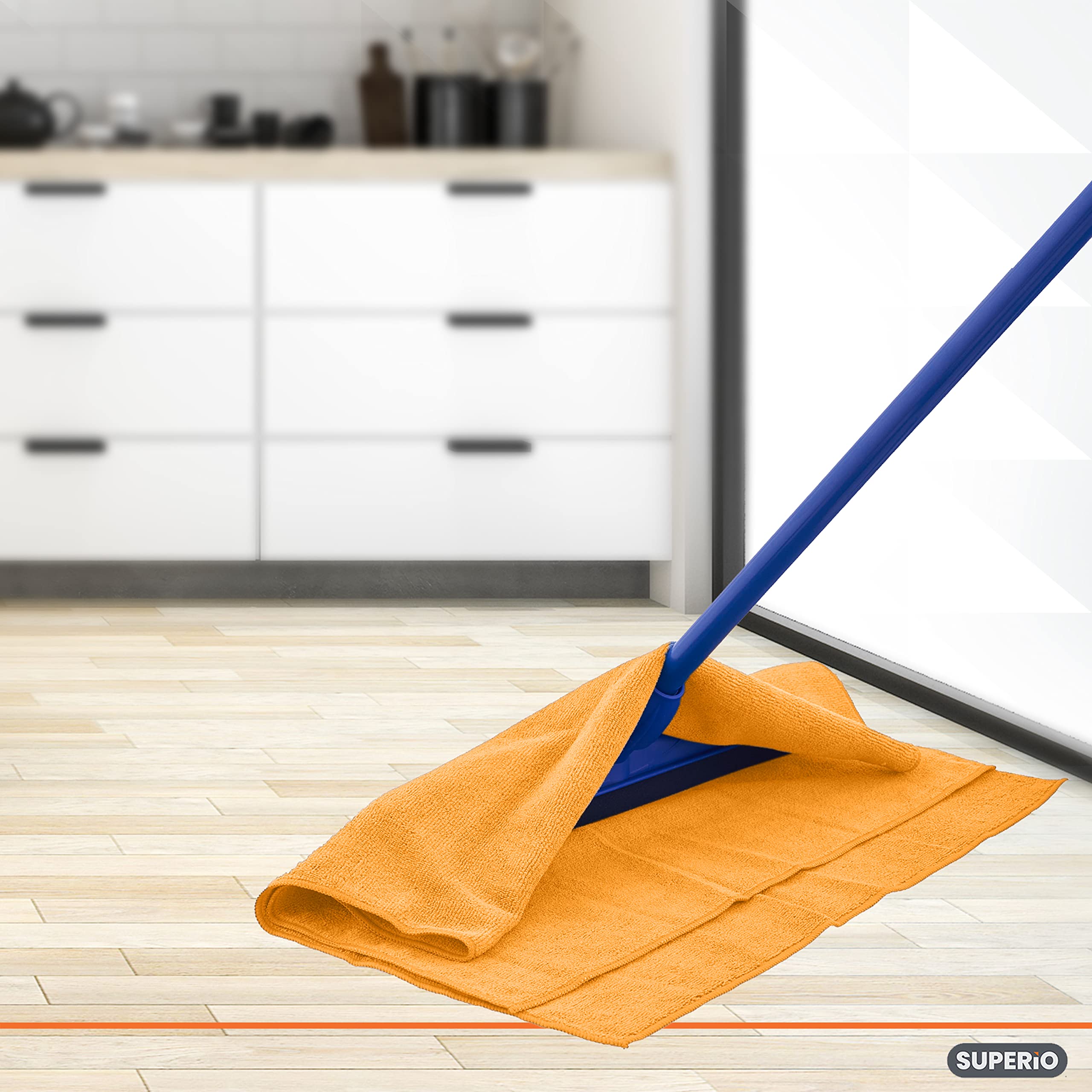 Microfiber Squeegee Mopping Towel Extra Large Miracle Cloth Streak Free Floor Cloth 20x30 House, Kitchen, Bathroom, Car Multi Colored, 5 Pack