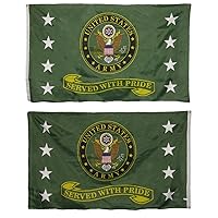 MWS 3x5 US Army Served With Pride 2 Faced Double Sided 2-ply Polyester Flag