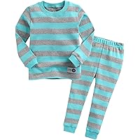 VAENAIT BABY 12M-12Y Kids Boys Girls Unisex Toddler Colorful Stripe/Simple Holiday Sleepwear Pajama 2pcs Set