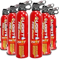 6 Pcs Fire Extinguisher with Mount - 4 in-1 Fire Extinguishers for The House, Portable Car Fire Extinguisher, Water-Based Fire Extinguishers(620ml)