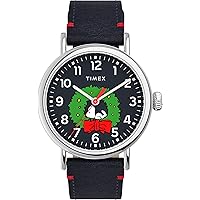 Timex Standard x Peanuts Featuring Snoopy Christmas Watch TW2U86300, Navy Blue
