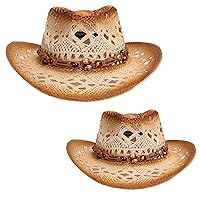 Simplicity Kids & Women Men's Western Style Straw Cowgirl Cowboy Hat