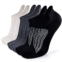 Busy Socks Merino Wool Compression Support Ankle Running Hiking Socks for Men Women, Soft Thick Cushion Tab Socks 3/6 Pairs