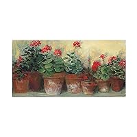Trademark Fine Art Kathleens Geraniums by Carol Rowan, 12x24, Multiple Colors