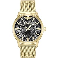 POLICE Watches raho Mens Analog Quartz Watch with Stainless Steel Bracelet PEWJG0005001