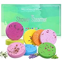Shower Steamers Aromatherapy: 8 Count Shower - Bath Tablets with Essential Oils Natural Ingredients Individually Wrapped Ideal as Holiday Gift Stocking Stuffers for Women Body Relaxing