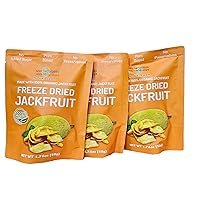 (Pack of 3) NOKKI FARM Freeze Dried Jackfruit Chips | Dried Fruit Snacks | Unsweetened Dried Jackfruit Chips | Gluten Free Healthy Snacks | Vegan, Non GMO | 50g