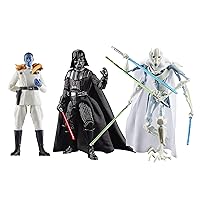 STAR WARS The Black Series Darth Vader, Grand Admiral Thrawn, General Grievous, Masters of Evil Collectible 6-Inch Action Figure 3-Pack (Amazon Exclusive)